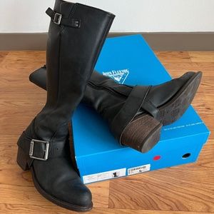 Fluevog Adriana "Luna" Black Leather Harness Boot 7.5
